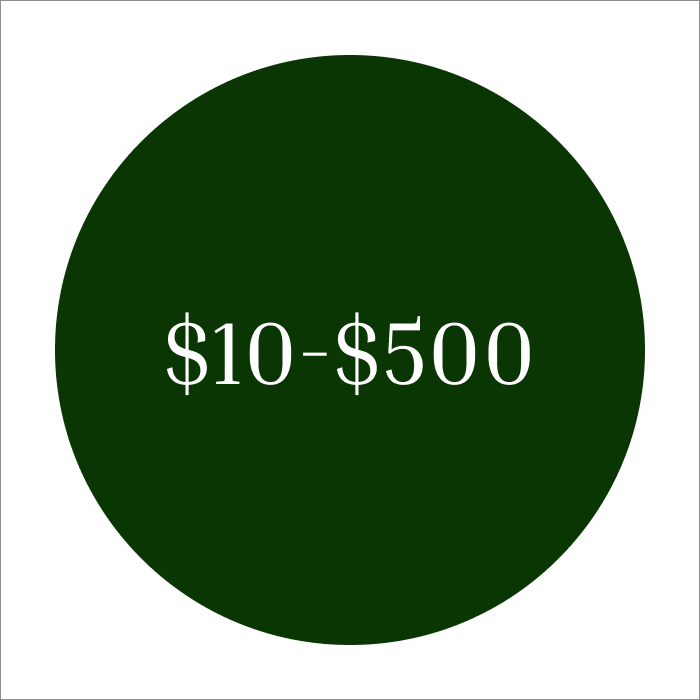 $10 - $500 CAD