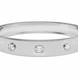 Wide Bezel CZ Bangle