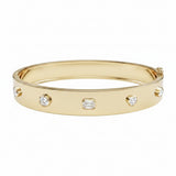 Wide Bezel CZ Bangle