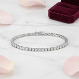 Lab-Grown Diamond Tennis Bracelet Sterling Silver 2.5mm