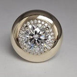 Candy Button Ring - Moissanite