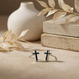 Hosea Enamel Cross Studs