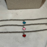 Enamel Heart 3MM Ball Bracelet
