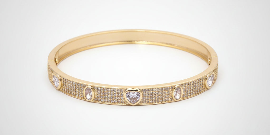 Multi Stone Pave Bangle