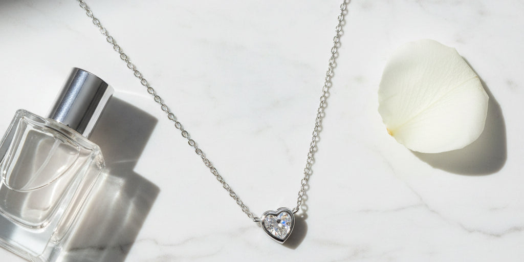 Heart Bezel Solitaire Necklace