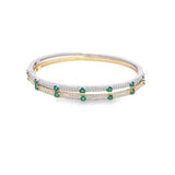 Pave Bangle with Round Stone