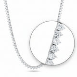 Three Prong Tennis Necklace