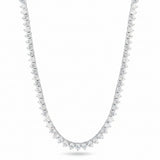 Three Prong Tennis Necklace