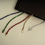 Lab Created Gemstone Tennis Bracelets