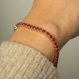 Lab Created Gemstone Tennis Bracelets