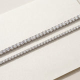 Silver & Lab Diamond Tennis Necklace