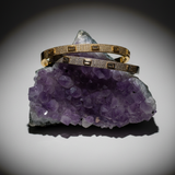 Pave Bezel Emerald CZ Bangle
