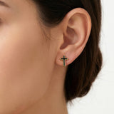 Hosea Enamel Cross Studs