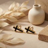 Hosea Enamel Cross Studs