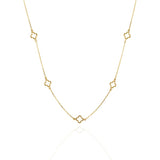 Open Clover Necklace 10K