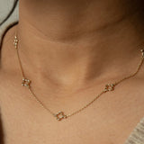 Open Clover Necklace 10K