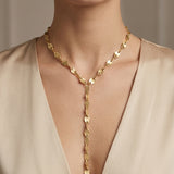 Sparkle Lariat Necklace 10K Gold