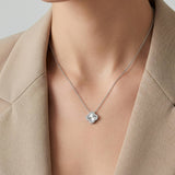 Mini Clover Necklace with CZ