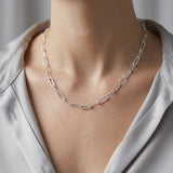 Paperclip Diamond Cut Necklace