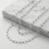 Paperclip Diamond Cut Necklace