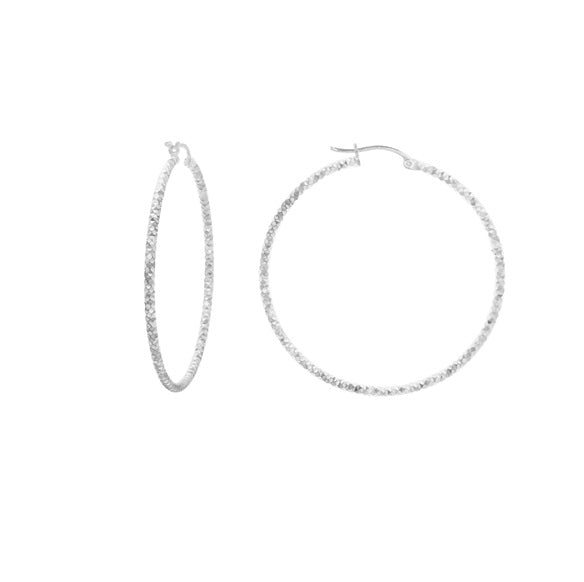 Tara Diamond Cut Hoop