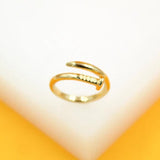 Nail Cuff Ring - Gold Filled
