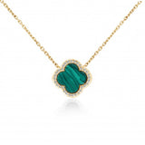 Clover Necklace with CZ