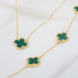 Clover Necklace with CZ